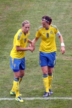 Emmelie Konradsson och Lotta Schelin